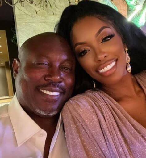 Pilar Jhena McKinley mother Porsha Williams with her fiancé Simon Guobadia.
